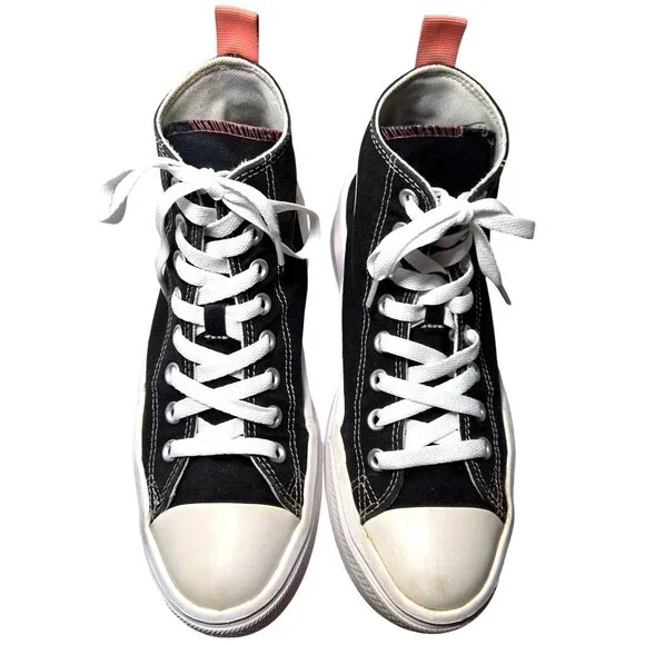 Converse All Star Move Boys Color Pop Platform Sneakers Size 6 Black & Pink Salt - Picture 3 of 9